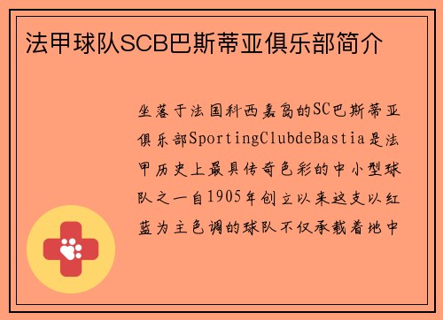法甲球队SCB巴斯蒂亚俱乐部简介